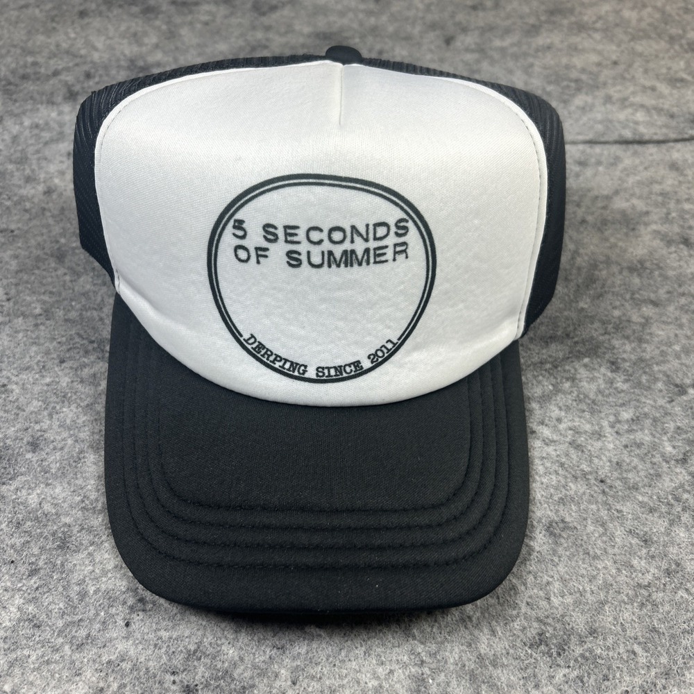NEW 5 Seconds Of Summer Derping Since 2011 Adjustable Snapback Black Trucker Hat